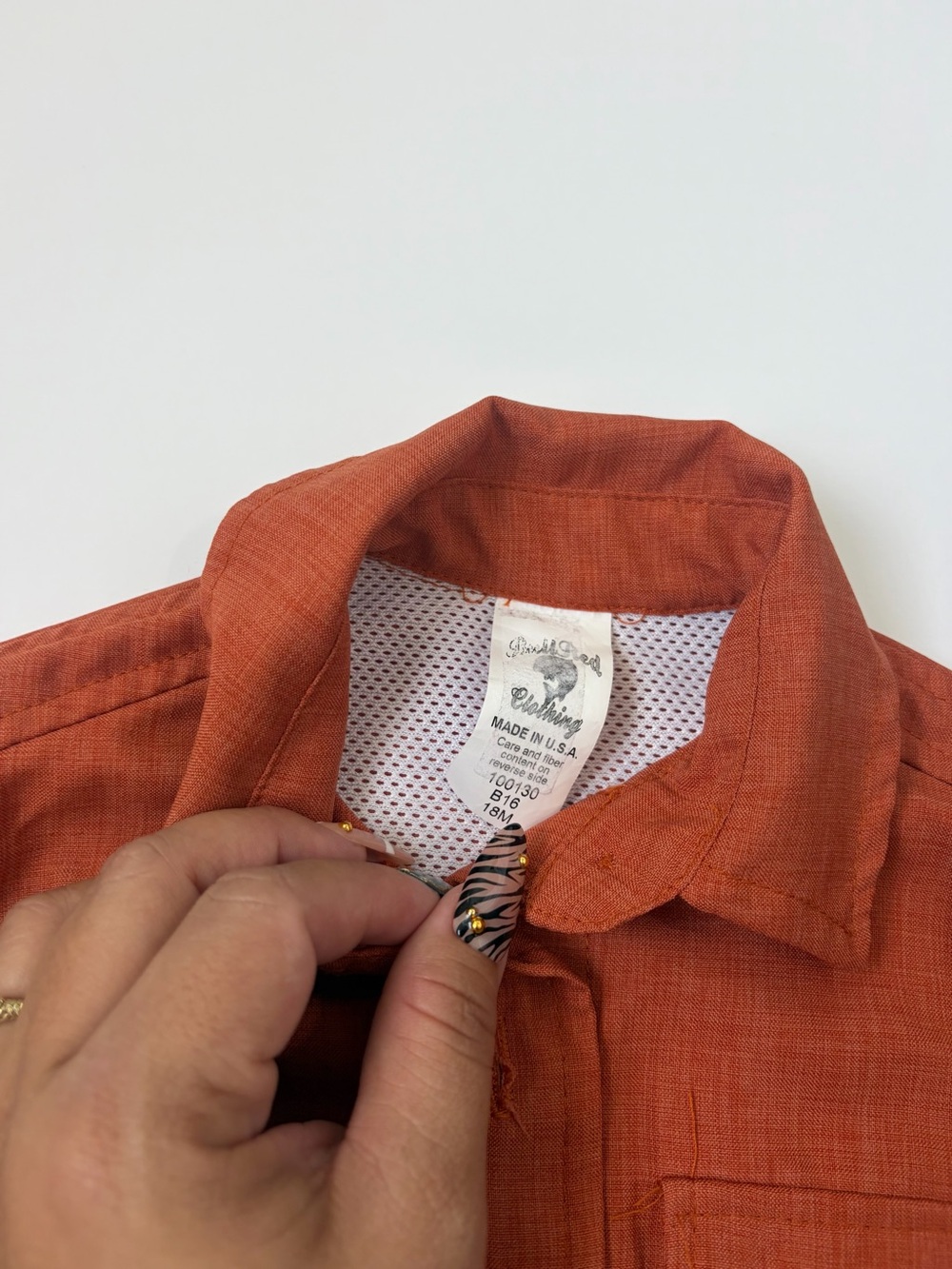 Bull Red Clothing Rust Button-Up Romper - Picture 6 of 6